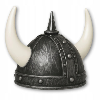 Vikingo šalmas su ragais, kario kostiumas Helovinui ar karnavalui