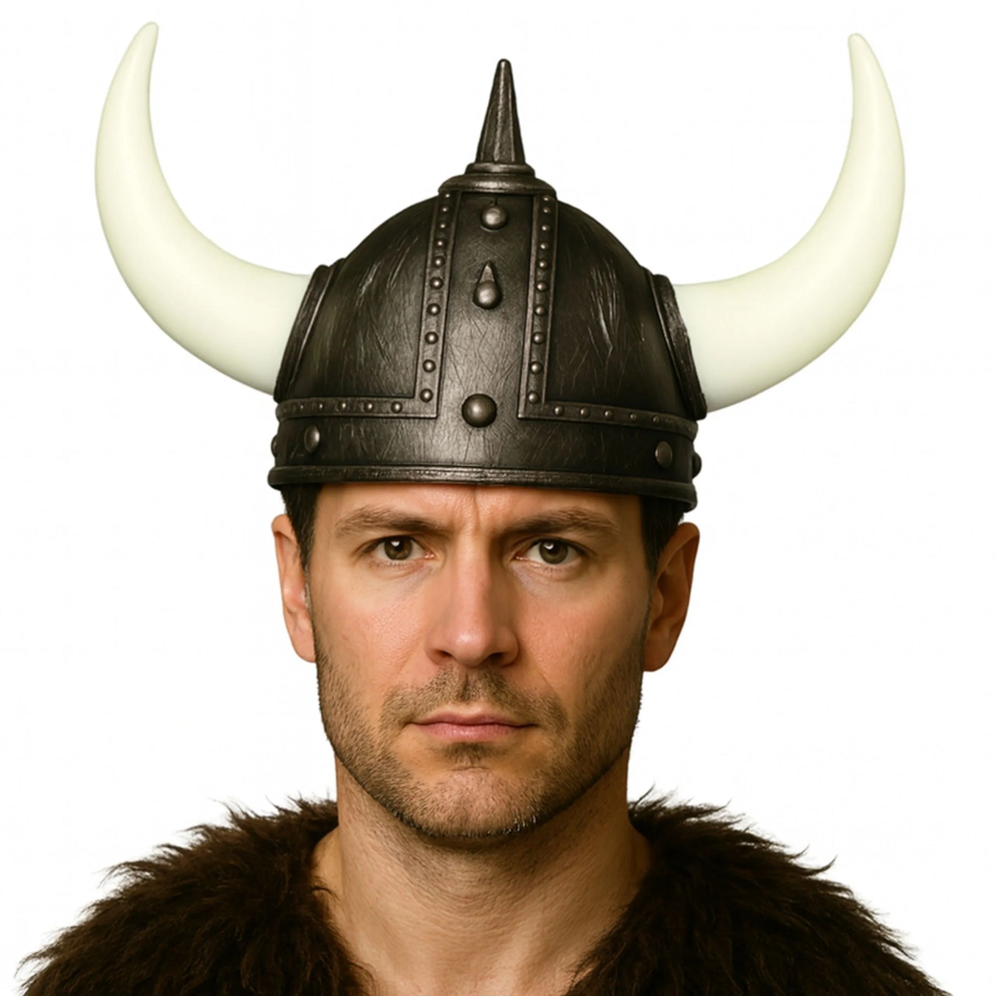 Vikingo šalmas su ragais, kario kostiumas Helovinui ar karnavalui