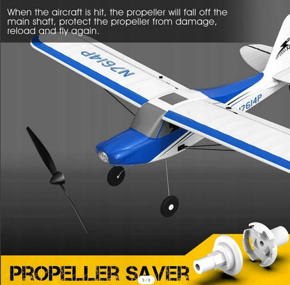 Volantex RC Sport Cub 500 lėktuvas su giroskopu 761-4B RTF, mėlynas