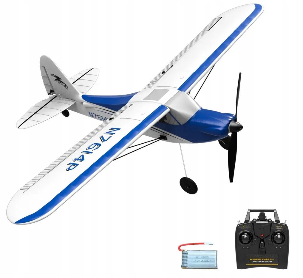 Volantex RC Sport Cub 500 lėktuvas su giroskopu 761-4B RTF, mėlynas