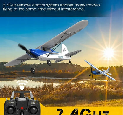 Volantex RC Sport Cub 500 lėktuvas su giroskopu 761-4B RTF, mėlynas