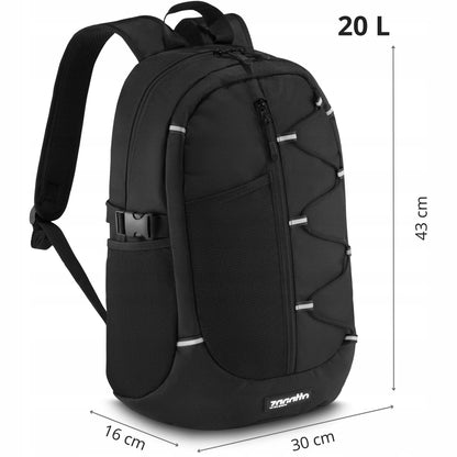 Vyriška „Zagatto“ mokyklinė, sportinė ir kelioninė kuprinė, juoda, 20 l