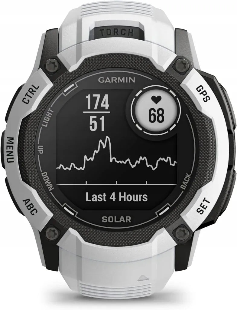 Vyriškas išmanusis laikrodis Garmin Instinct 2X Solar 1,1" GPS Bluetooth Baltas Kvarcas