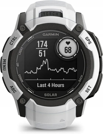 Vyriškas išmanusis laikrodis Garmin Instinct 2X Solar 1,1" GPS Bluetooth Baltas Kvarcas