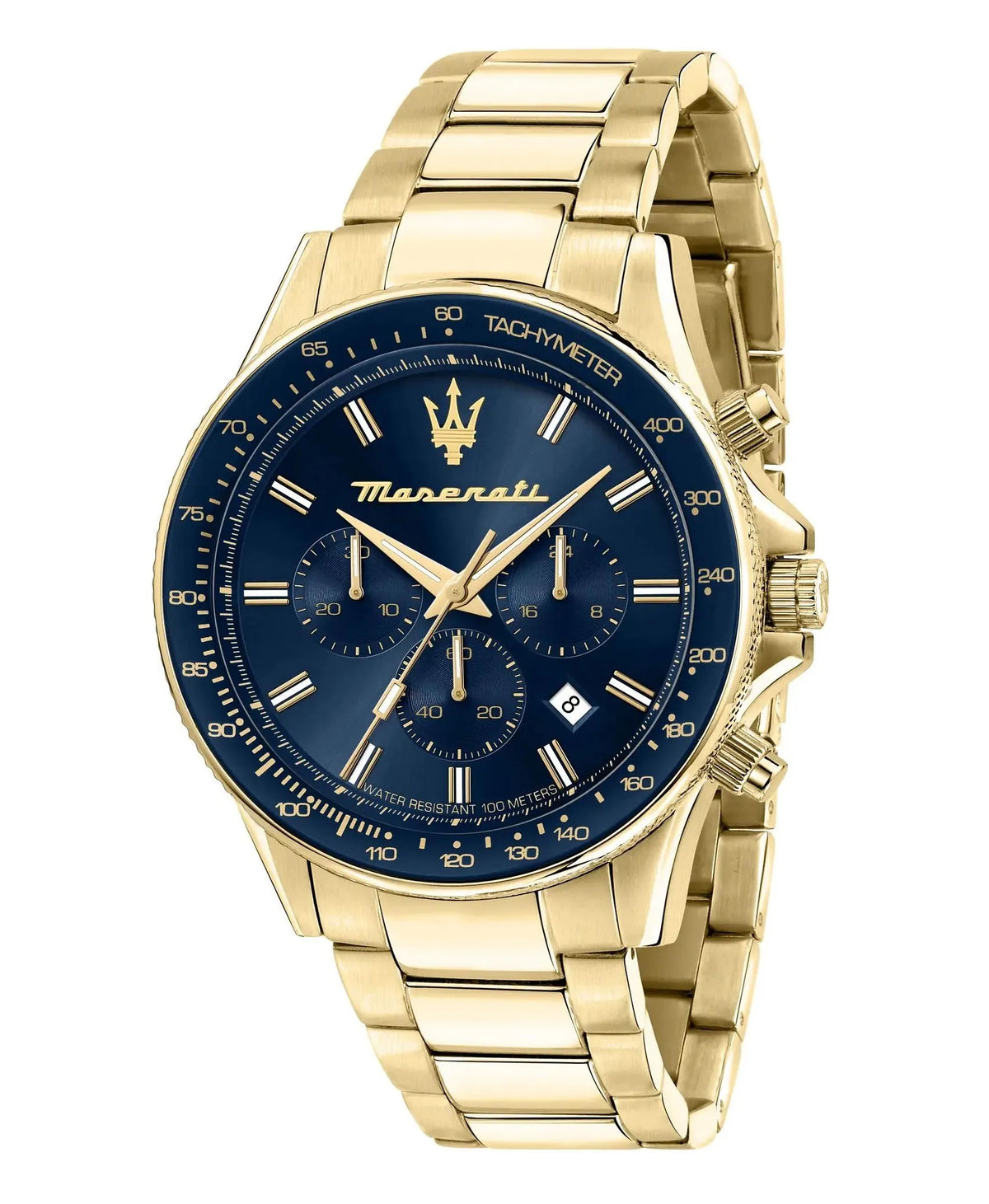 Vyriškas laikrodis „Maserati Sfida R8873640008“, auksinis, originalus, su dėžute