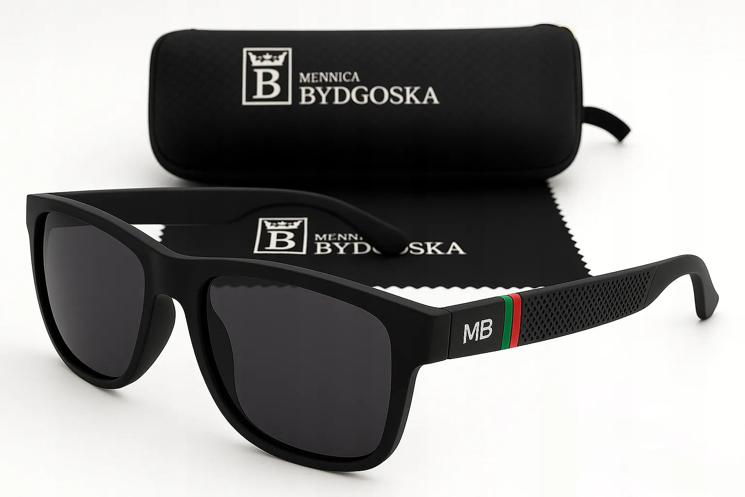Vyriški poliarizuoti akiniai nuo saulės su UV400 apsauga ir dėklu