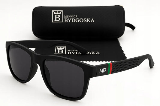 Vyriški poliarizuoti akiniai nuo saulės su UV400 apsauga ir dėklu