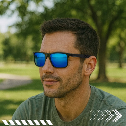Vyriški Terraview poliarizuoti „nerdy“ stiliaus saulės akiniai su UV400 filtru
