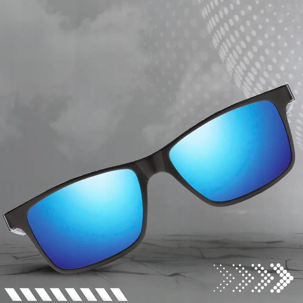 Vyriški Terraview poliarizuoti „nerdy“ stiliaus saulės akiniai su UV400 filtru