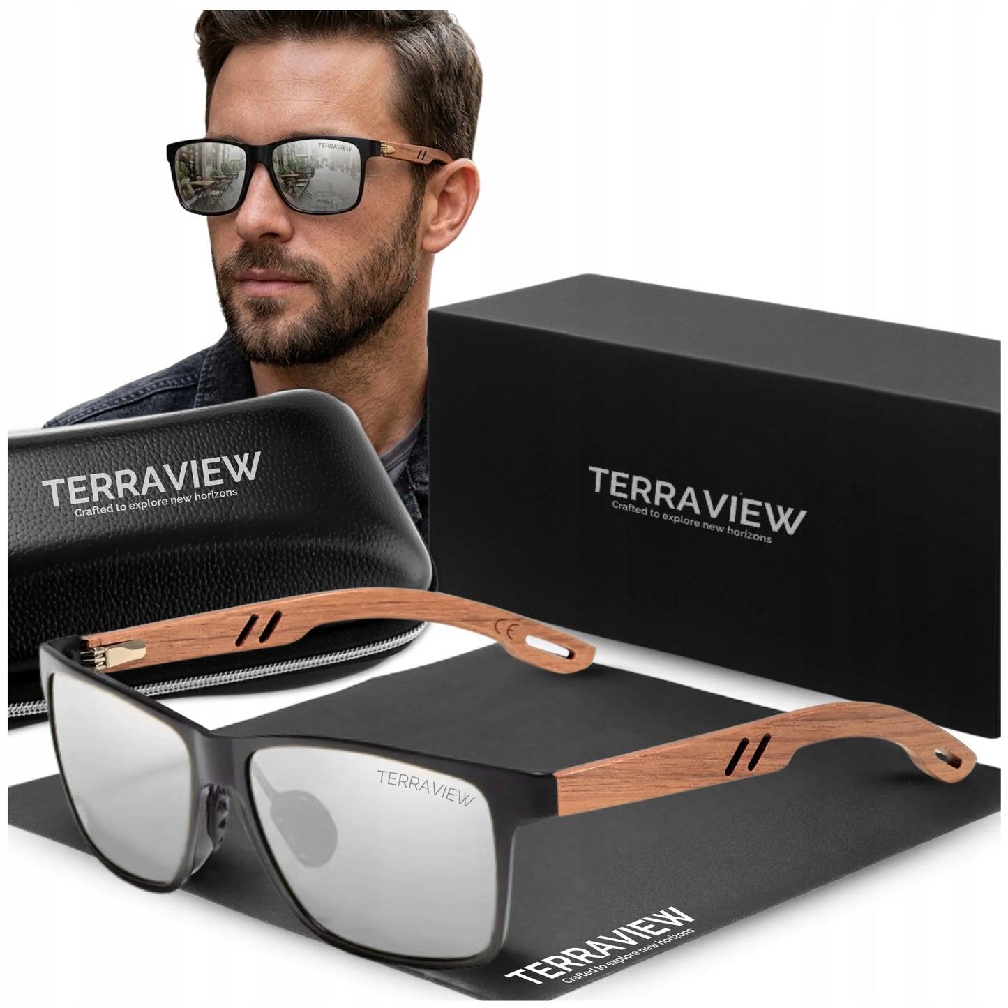 Vyriški Terraview poliarizuoti saulės akiniai su apsauga UV400