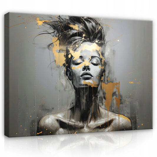 Wallarena paveikslas ant drobės „Abstraktus moters portretas“, 120 × 80 cm