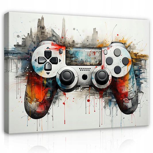 Wallarena paveikslas jaunimui „Gaming Graffiti“ ant drobės, 120 × 80 cm