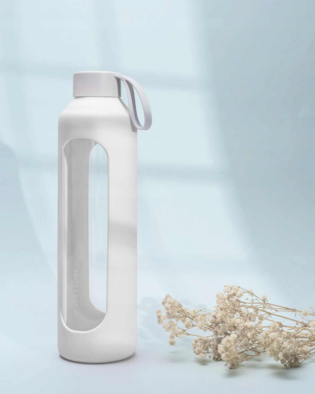 Wessper B1 motyvacinis stiklinis butelis 1000 ml sporto salei ir biurui 1L