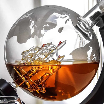 Whisky rinkinys VIP - karafa + akmenukai + stiklinės + žnyplės + padėkliukas