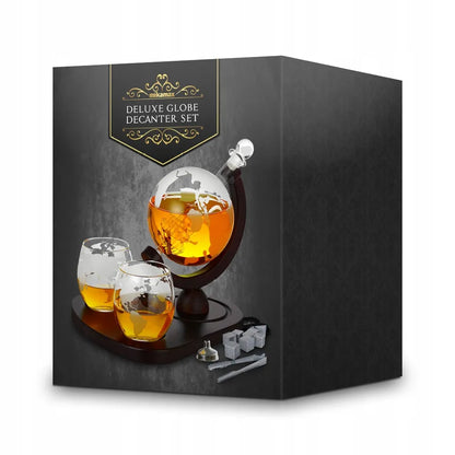 Whisky rinkinys VIP - karafa + akmenukai + stiklinės + žnyplės + padėkliukas