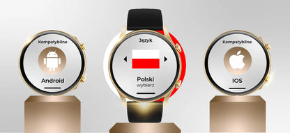 WonderWatch Mi7 Real Gold auksinės spalvos išmanusis laikrodis
