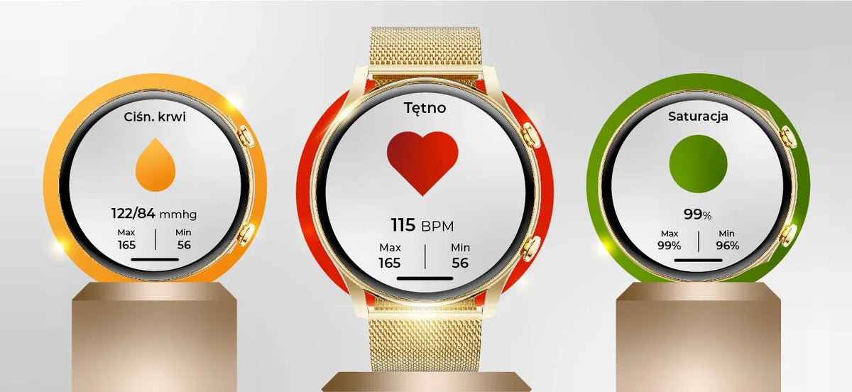 WonderWatch Mi7 Real Gold auksinės spalvos išmanusis laikrodis