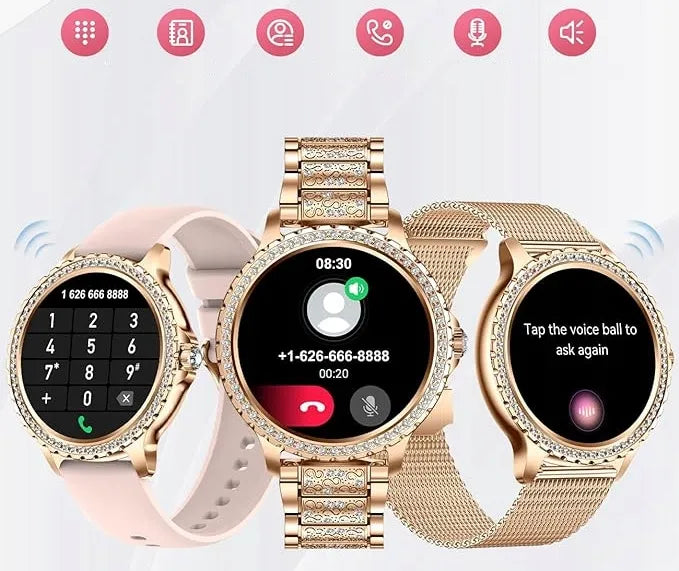 WonderWatch Nx19 Diamonds auksinis išmanusis laikrodis