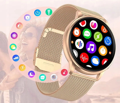 WonderWatch Sx5 moteriškas išmanusis laikrodis su skambučiais, pranešimais, pulso ir sporto funkcijomis