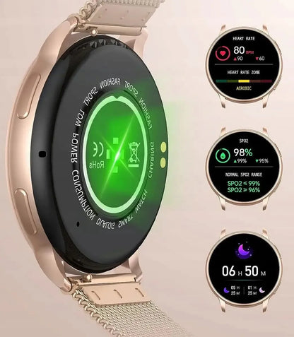 WonderWatch Sx5 moteriškas išmanusis laikrodis su skambučiais, pranešimais, pulso ir sporto funkcijomis