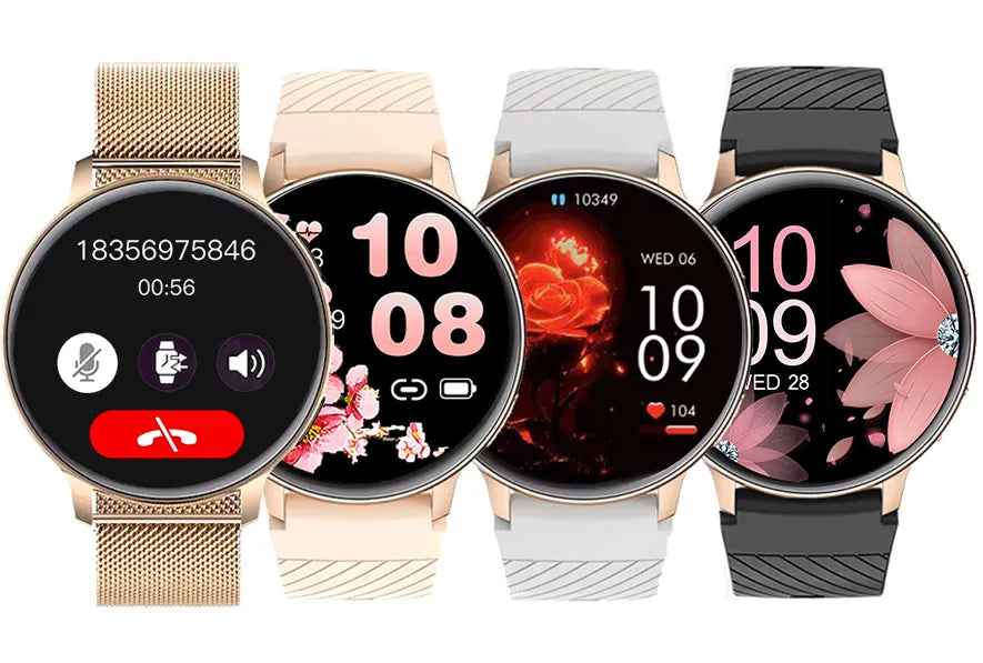 WonderWatch Sx5 moteriškas išmanusis laikrodis su skambučiais, pranešimais, pulso ir sporto funkcijomis