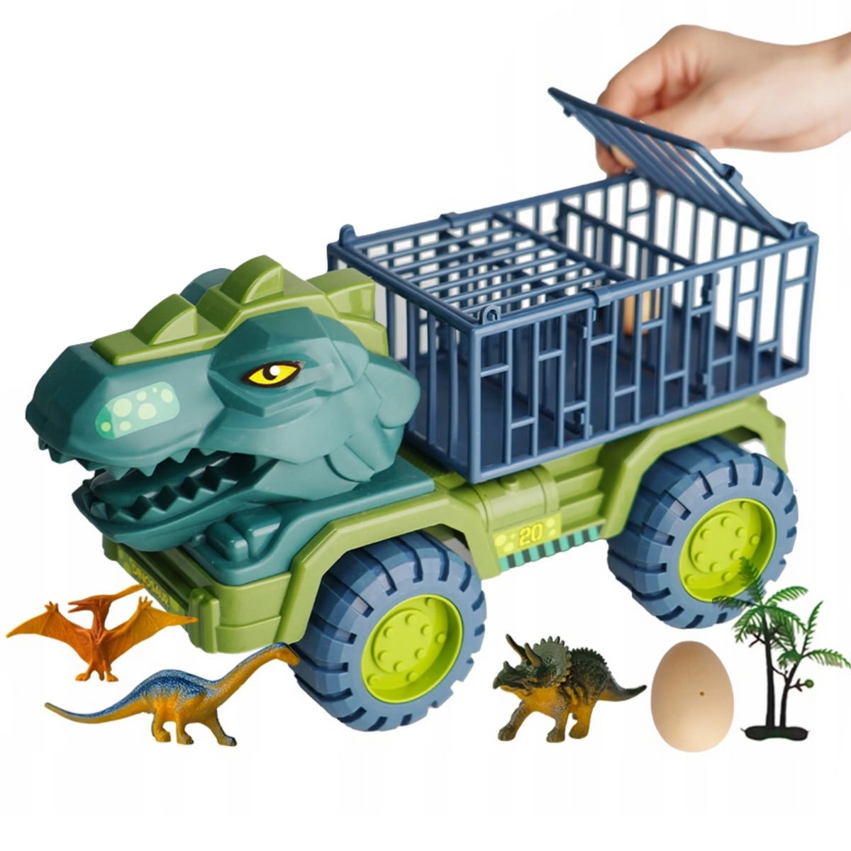 Woopie dinozaurų sunkvežimis-transporteris su figūrėlėmis