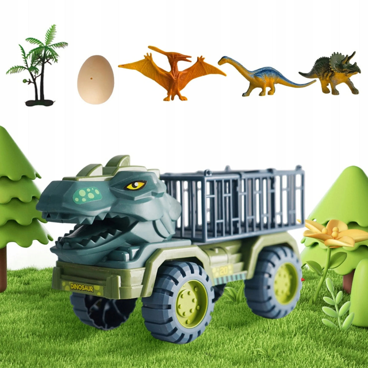 Woopie dinozaurų sunkvežimis-transporteris su figūrėlėmis