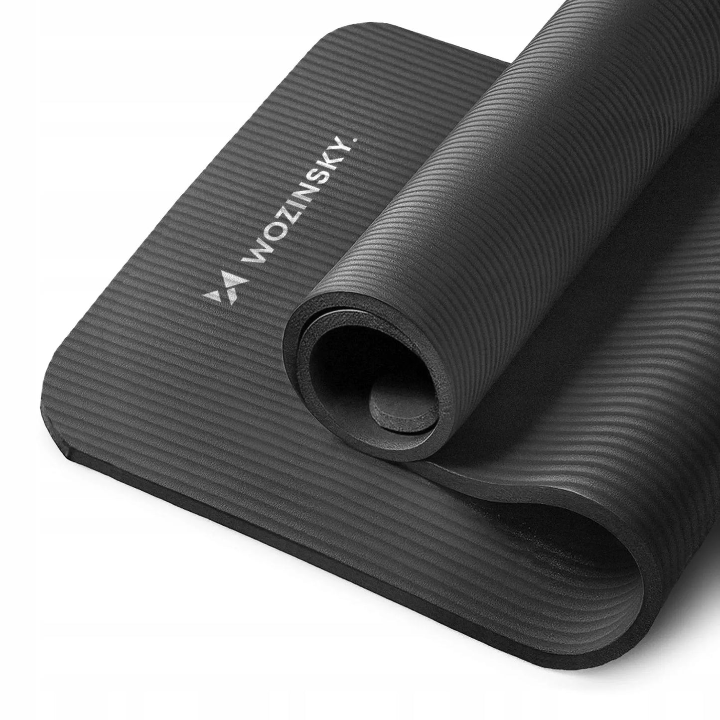 Wozinsky gimnastikos kilimėlis mankštai, fitnesui ir jogai, storas 183 x 61 x 1,5 cm – juodas