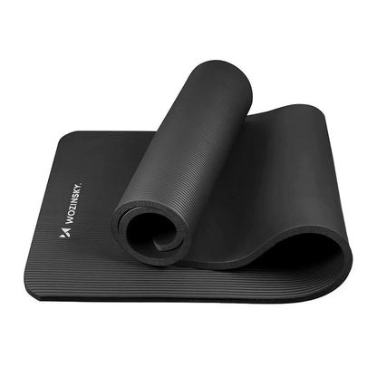 Wozinsky gimnastikos kilimėlis mankštai, fitnesui ir jogai, storas 183 x 61 x 1,5 cm – juodas