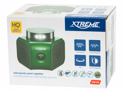 XTREME ultragarsinis graužikų ir kiaunių atbaidymo įrenginys 360° su LED lempa 9V
