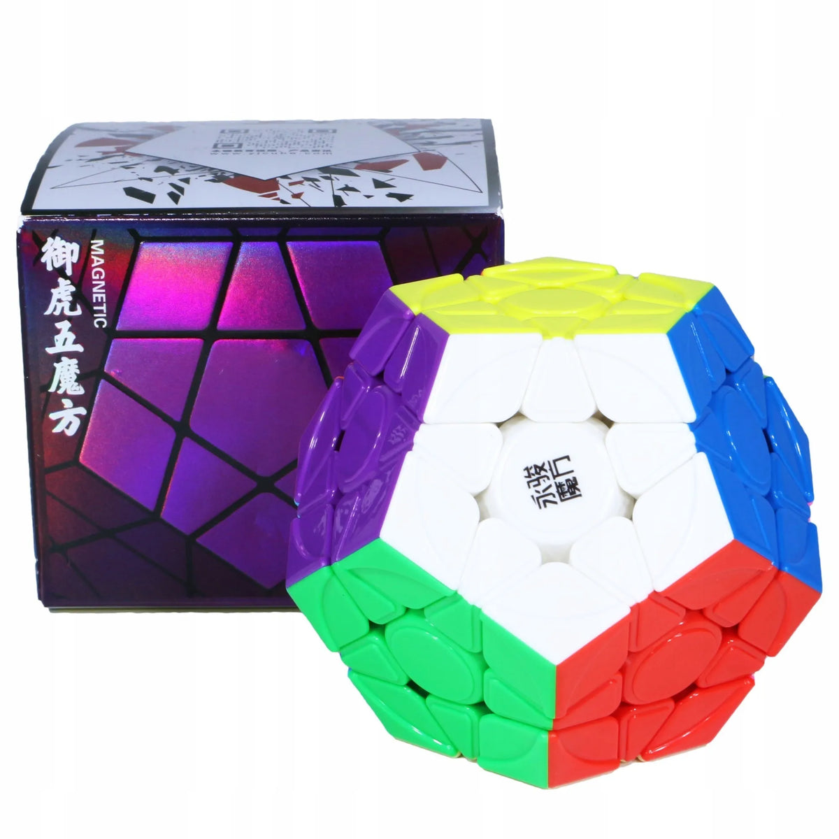 YJ Yuhu v2 magnetinė daugiaspalvė megaminx dėlionė