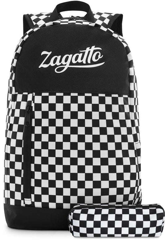 „Zagatto“ ZG701 jaunimo mokyklinė kuprinė su pieštukine, lengva miesto kuprinė