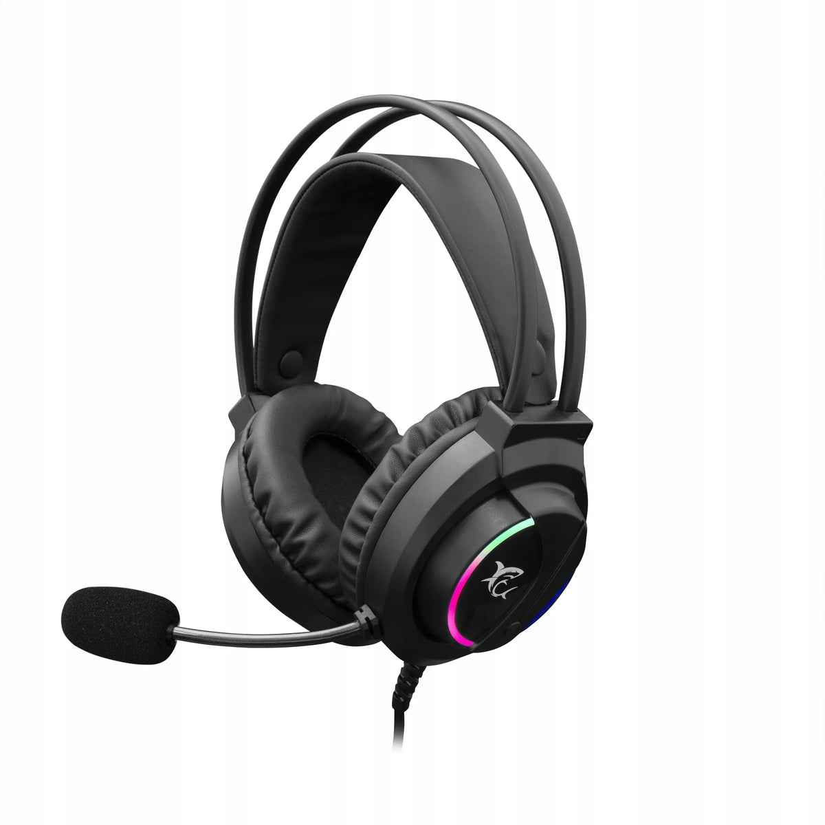 Žaidimų ausinės White Shark WOLF RGB