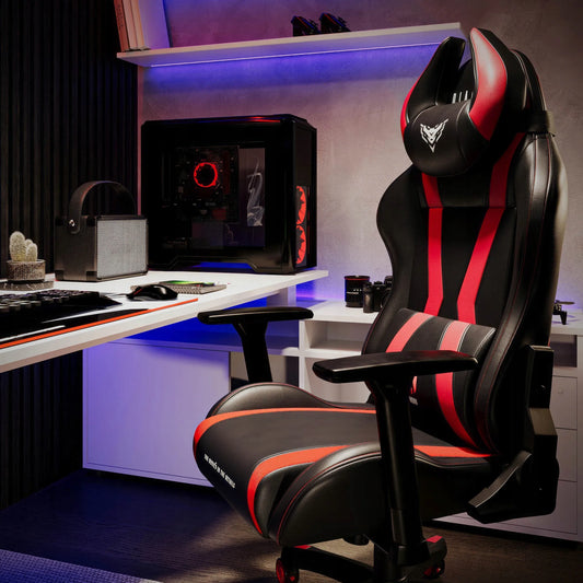 Žaidimų kėdė „Diablo Chairs X-HORN 2.0 Normal“, juoda ir raudona