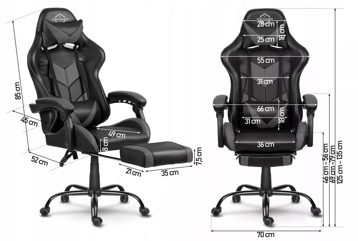 Žaidimų kėdė su masažine pagalvele – ergonomiška ir komfortiška