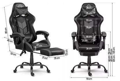 Žaidimų kėdė su masažine pagalvele – ergonomiška ir komfortiška