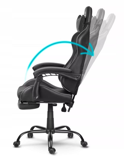 Žaidimų kėdė su masažine pagalvele – ergonomiška ir komfortiška