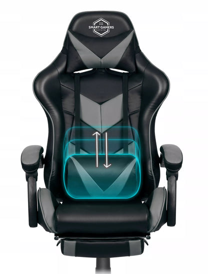 Žaidimų kėdė su masažine pagalvele – ergonomiška ir komfortiška