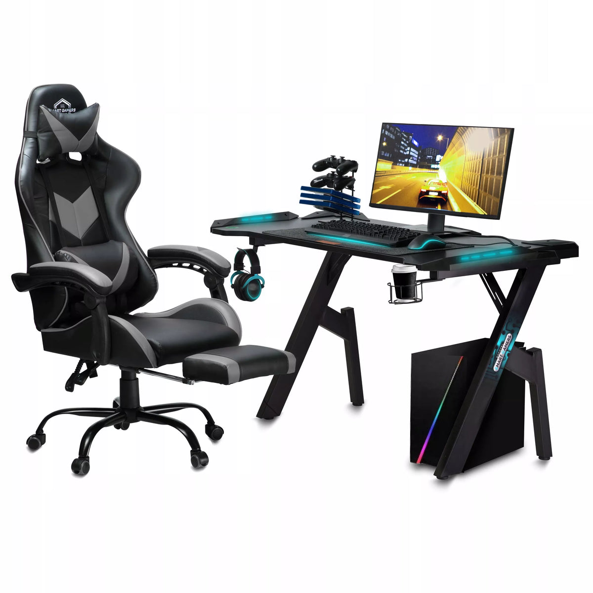 Žaidimų kėdė su masažine pagalvele – ergonomiška ir komfortiška