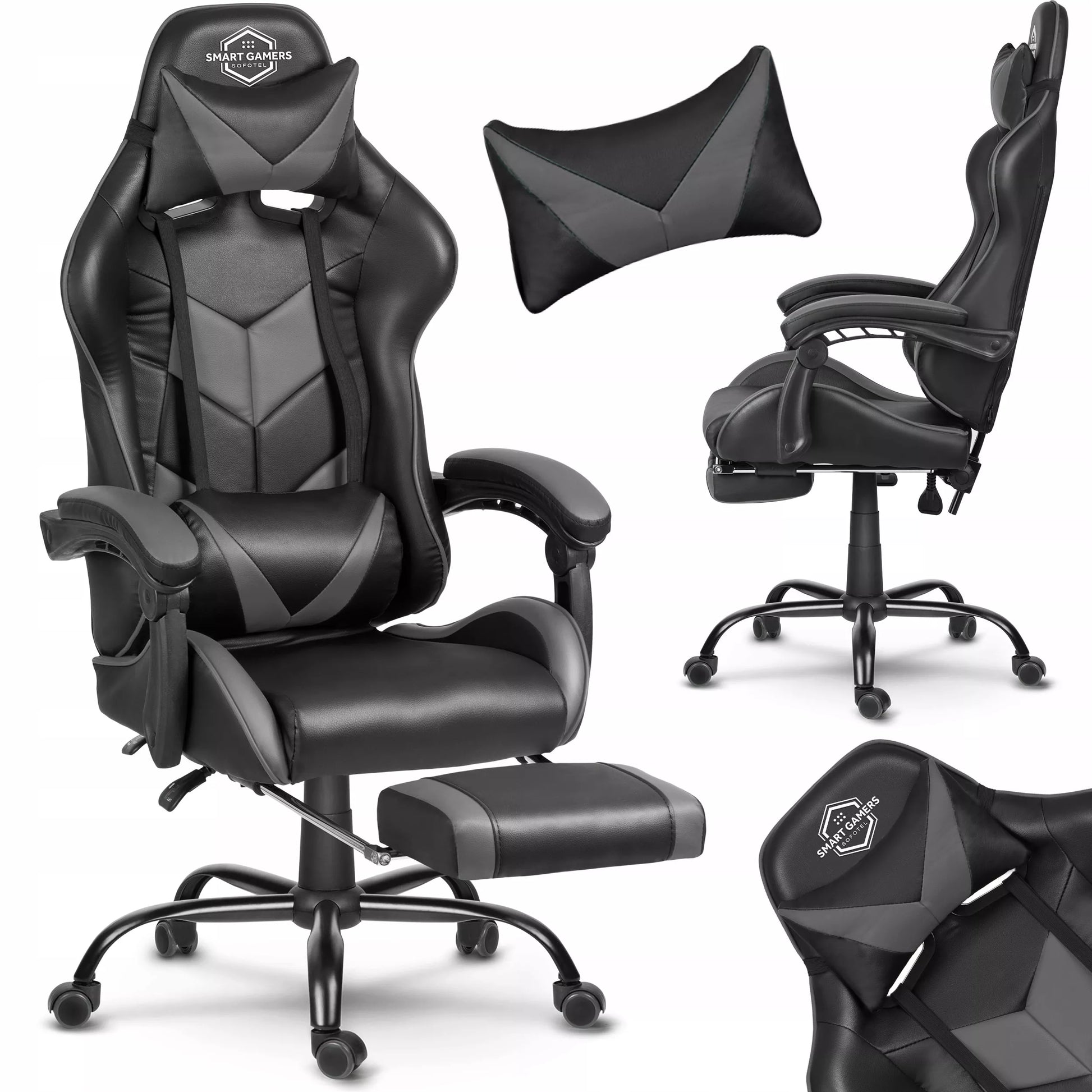 Žaidimų kėdė su masažine pagalvele – ergonomiška ir komfortiška