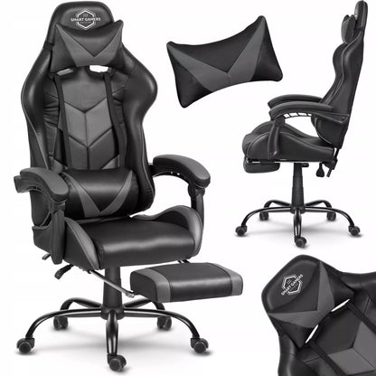 Žaidimų kėdė su masažine pagalvele – ergonomiška ir komfortiška