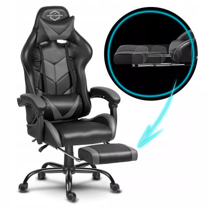 Žaidimų kėdė su masažine pagalvele – ergonomiška ir komfortiška