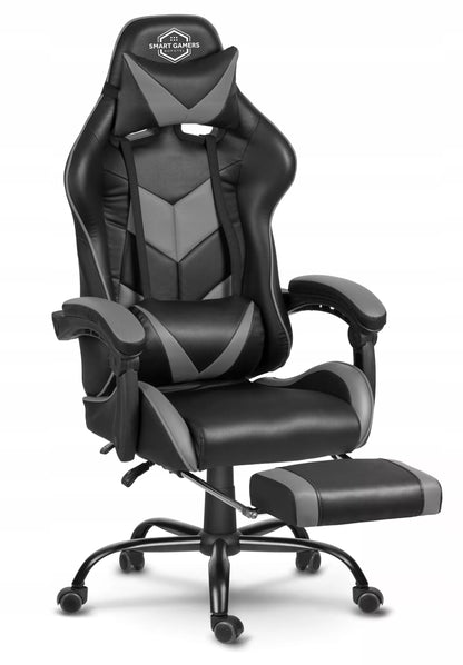 Žaidimų kėdė su masažine pagalvele – ergonomiška ir komfortiška