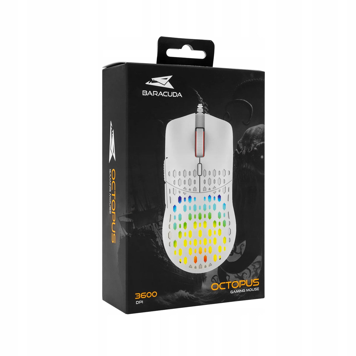 Žaidimų pelė Baracuda BGM-022 OCTOPUS balta / 3200 dpi