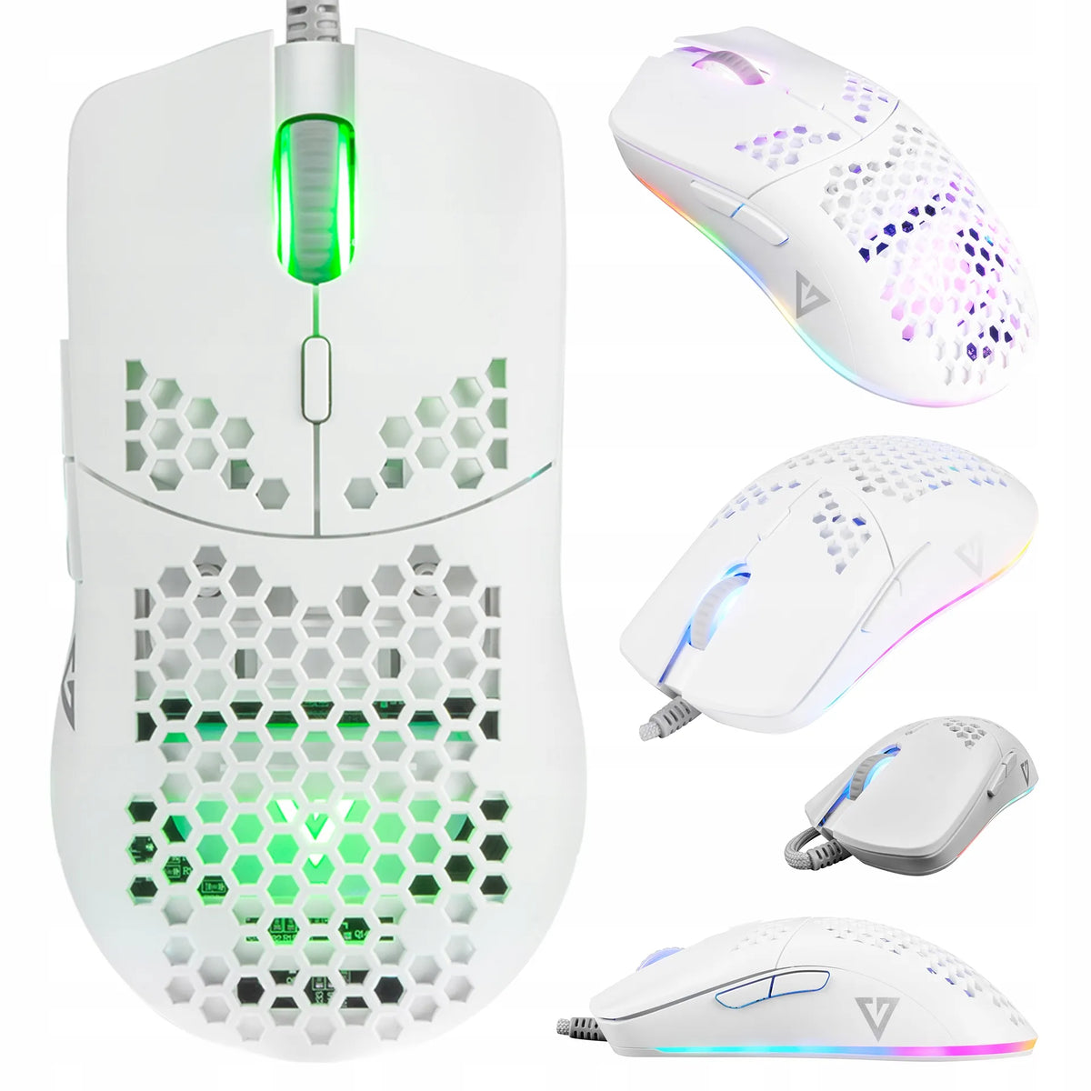 Žaidimų pelė MODECOM VOLCANO SHINOBI 3327 apšviesta LENGVA 6200 DPI