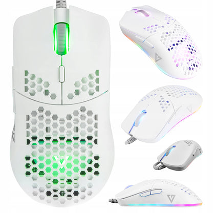 Žaidimų pelė MODECOM VOLCANO SHINOBI 3327 apšviesta LENGVA 6200 DPI