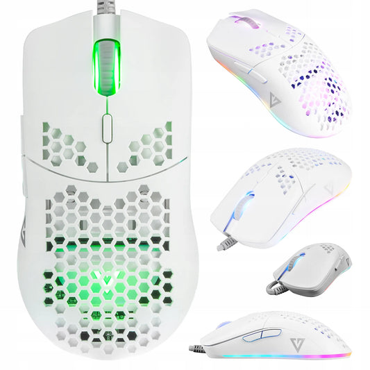 Žaidimų pelė MODECOM VOLCANO SHINOBI 3327 apšviesta LENGVA 6200 DPI