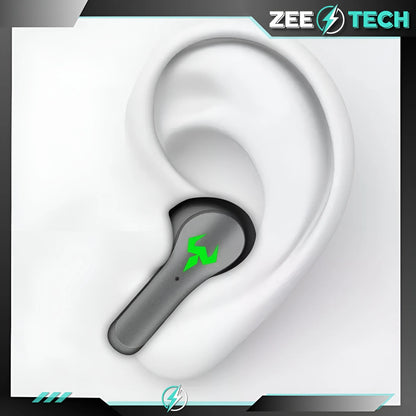 „ZeeTech N35“ belaidės įstatomosios „Bluetooth“ ausinės su mikrofonu, juodos