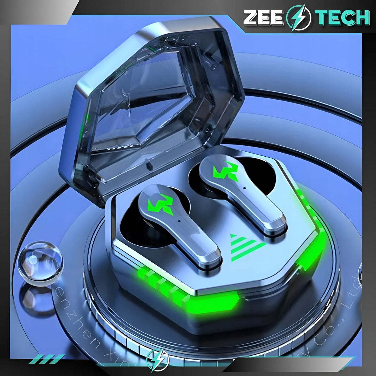 „ZeeTech N35“ belaidės įstatomosios „Bluetooth“ ausinės su mikrofonu, juodos