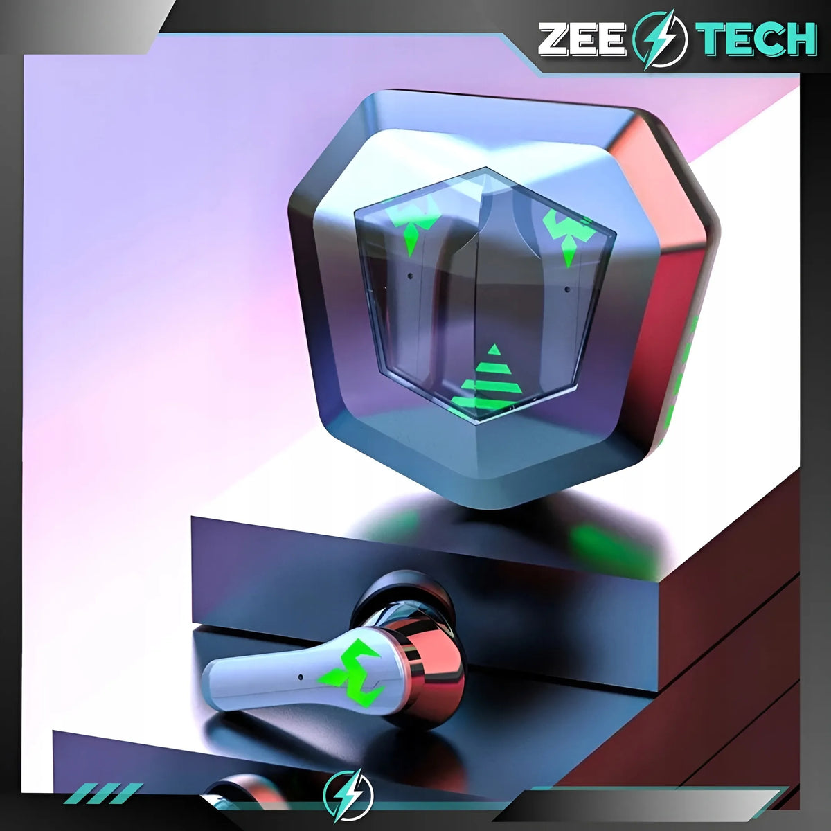 „ZeeTech N35“ belaidės įstatomosios „Bluetooth“ ausinės su mikrofonu, juodos